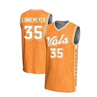 Ben Linnemeyer Game Orange Youth Tennessee Volunteers Replica Lightweight Highlight Print Basketball Jersey