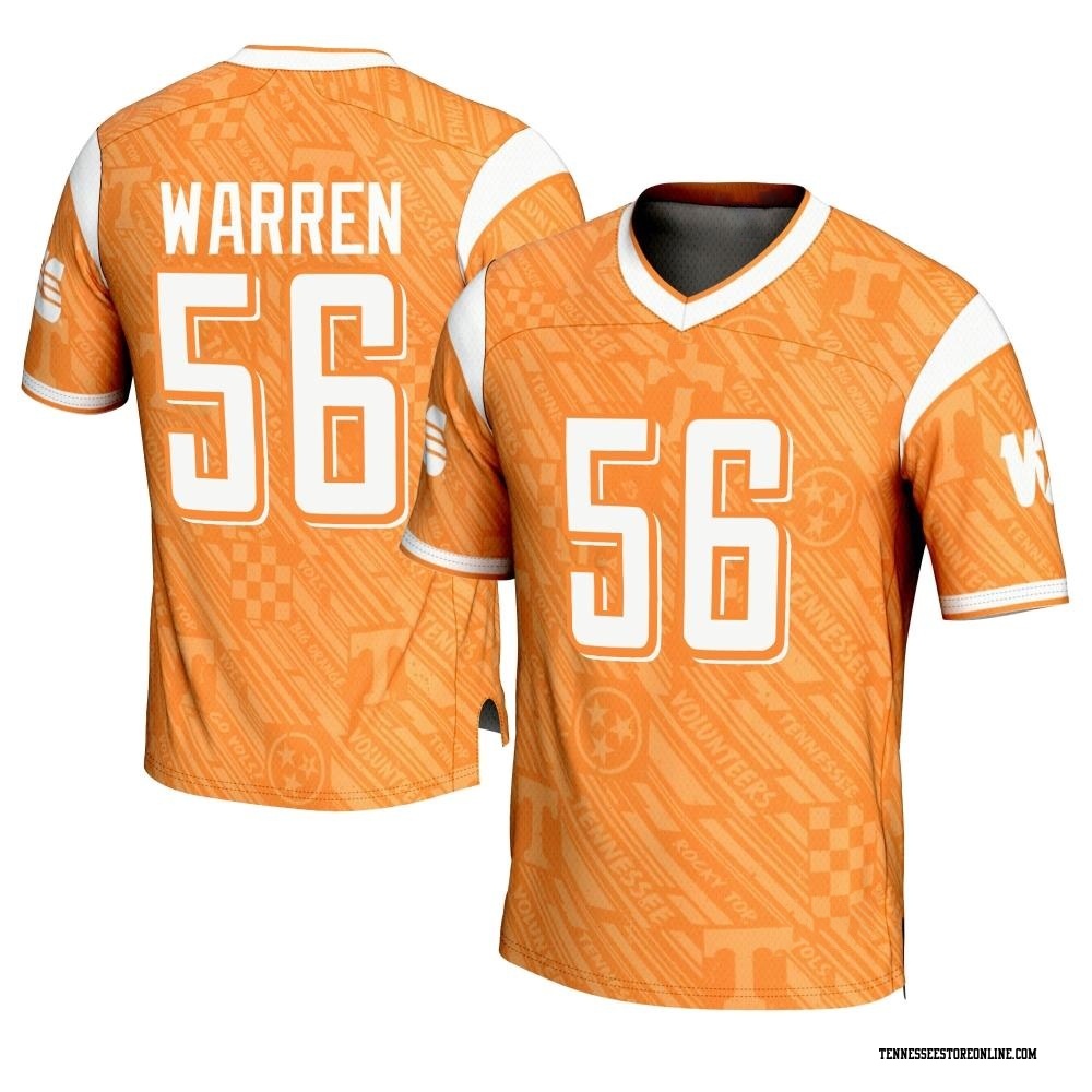 Bennett Warren Game Orange Men's Tennessee Volunteers Replica Highlight Print Football Jersey