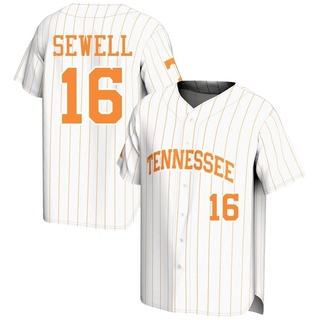 Camden Sewell Game White Youth Tennessee Volunteers Replica Lightweight Baseball Jersey