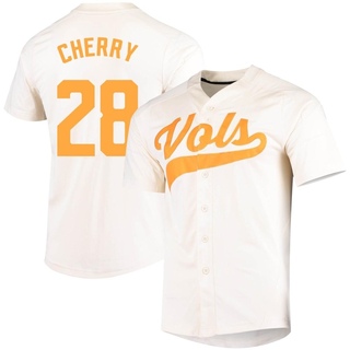 Grant Cherry Replica Cream Men's Tennessee Volunteers Vapor Untouchable Full-Button Baseball Jersey