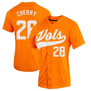 Grant Cherry Replica Orange Women's Tennessee Volunteers Full-Button Baseball Jersey