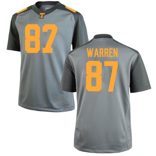 Jacob Warren Game Gray Youth Tennessee Volunteers Jersey