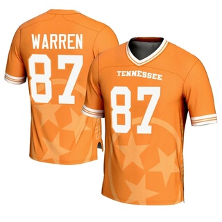 Jacob Warren Game Orange Men's Tennessee Volunteers Replica Icon Print Football Jersey