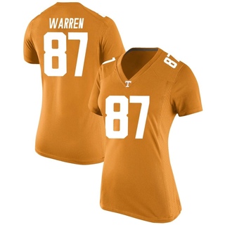 Jacob Warren Game Orange Women's Tennessee Volunteers Jersey