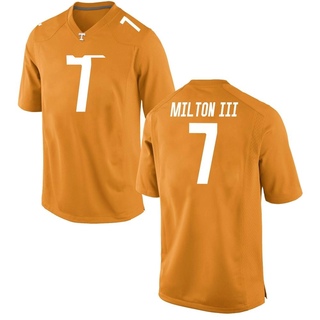 Joe Milton III Game Orange Men's Tennessee Volunteers Jersey
