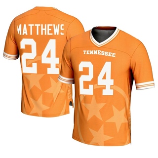 Jordan Matthews Game Orange Men's Tennessee Volunteers Replica Icon Print Football Jersey
