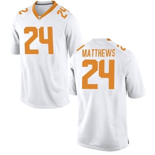 Jordan Matthews Replica White Men's Tennessee Volunteers Jersey