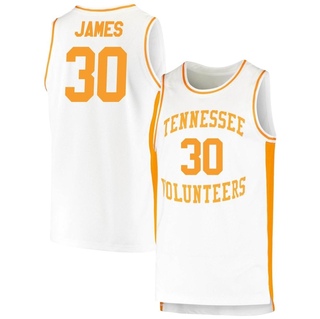 Josiah-Jordan James Replica White Men's Tennessee Volunteers Retro Basketball Jersey