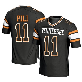 Keenan Pili Game Black Men's Tennessee Volunteers Replica Football Jersey