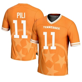 Keenan Pili Game Orange Men's Tennessee Volunteers Replica Icon Print Football Jersey