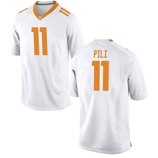 Keenan Pili Game White Men's Tennessee Volunteers Jersey