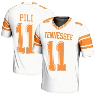 Keenan Pili Game White Men's Tennessee Volunteers Replica 2nd Football Jersey