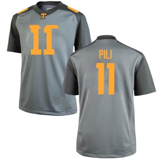 Keenan Pili Replica Gray Men's Tennessee Volunteers Jersey
