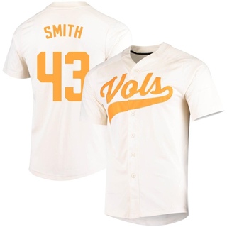 Nathan Smith Replica Cream Men's Tennessee Volunteers Vapor Untouchable Full-Button Baseball Jersey