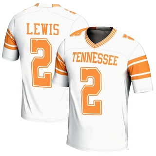 Peyton Lewis Game White Men's Tennessee Volunteers Replica 2nd Football Jersey