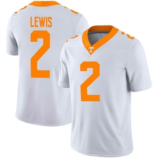 Peyton Lewis Game White Youth Tennessee Volunteers Football Jersey