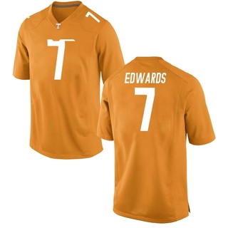 Romello Edwards Game Orange Men's Tennessee Volunteers Jersey