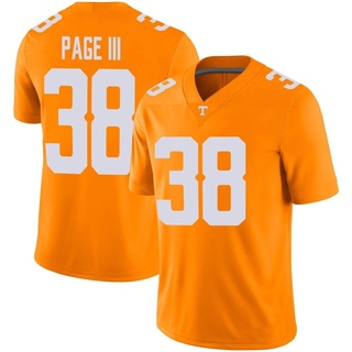 Solon Page III Game Orange Men's Tennessee Volunteers Football Jersey