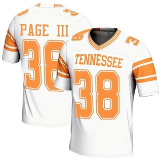 Solon Page III Game White Men's Tennessee Volunteers Replica 2nd Football Jersey