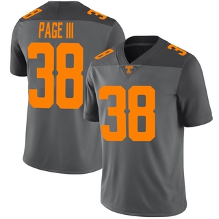 Solon Page III Limited Gray Youth Tennessee Volunteers Football Jersey