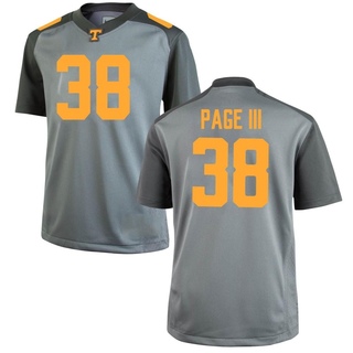 Solon Page III Replica Gray Youth Tennessee Volunteers Jersey
