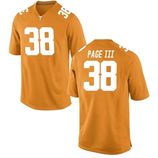 Solon Page III Replica Orange Youth Tennessee Volunteers Jersey