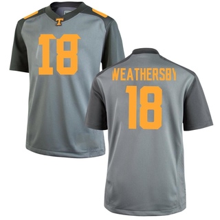 Tyree Weathersby Replica Gray Men's Tennessee Volunteers Jersey