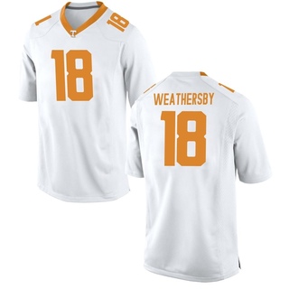 Tyree Weathersby Replica White Men's Tennessee Volunteers Jersey