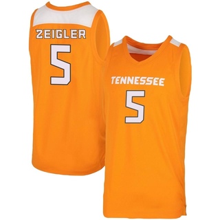 Zakai Zeigler Replica Orange Men's Tennessee Volunteers Basketball Jersey