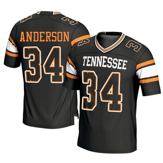 Zay Anderson Game Black Youth Tennessee Volunteers Replica Football Jersey