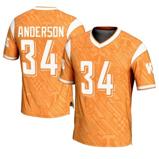 Zay Anderson Game Orange Youth Tennessee Volunteers Replica Highlight Print Football Jersey